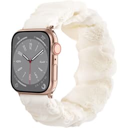 Scrunchie Elastisk armbånd Apple Watch 8 (41mm) - Hvit