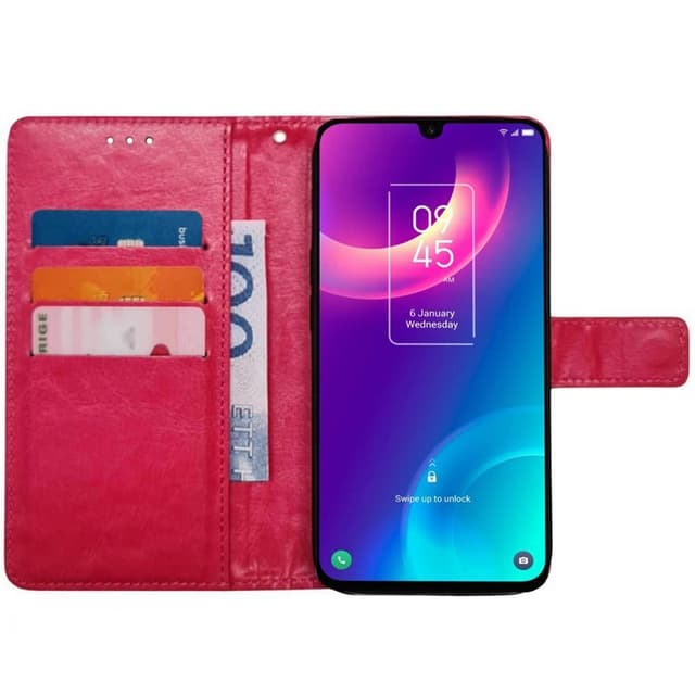 Mobil lommebok 3-kort TCL 30+ - Rosa