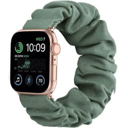 Scrunchie Elastisk armbånd Apple Watch SE 2022 (44mm) - Pinegreen