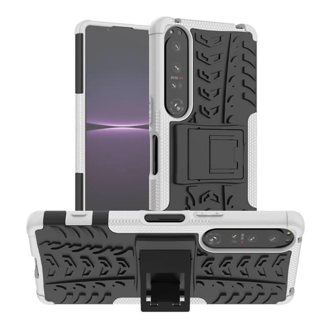 Iskunkestävä kuori jalustalla Sony Xperia 1 IV - Valkoinen