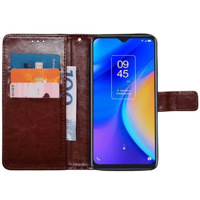 Mobil lommebok 3-kort TCL 20SE - Brun