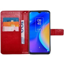 Mobil lommebok 3-kort TCL 20SE - Rød