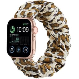 Scrunchie Elastisk armbånd Apple Watch SE 2022 (44mm) - Leopard Gul