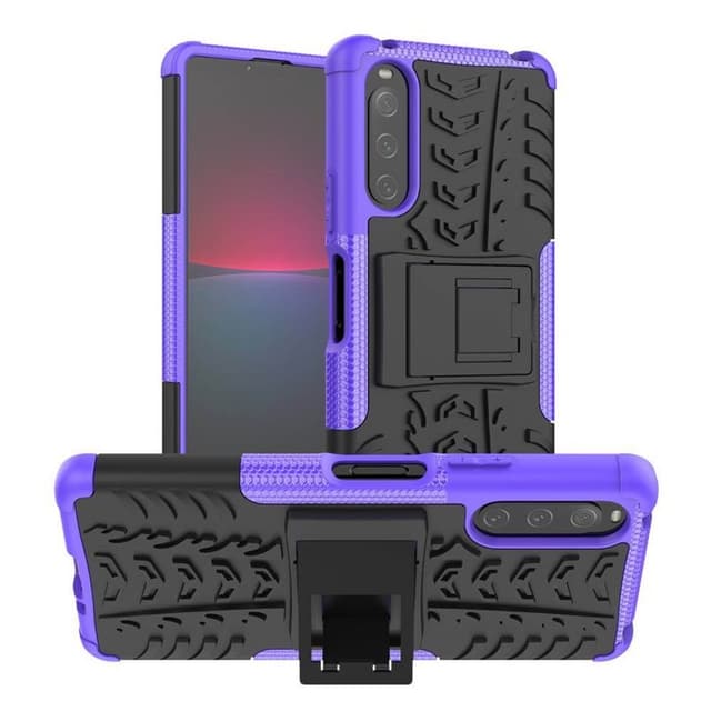 Iskunkestävä kuori jalustalla Sony Xperia 10 IV - Violetti