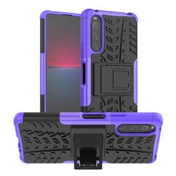 Iskunkestävä kuori jalustalla Sony Xperia 5 IV - Violetti