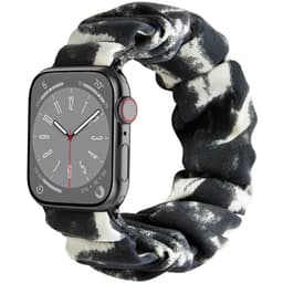 Scrunchie Elastisk armbånd Apple Watch SE 2022 (40mm) - Mørk grå/hv