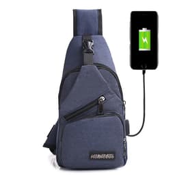 Crossbody rygsæk med USB-opladningsport Mørkeblå