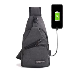 Crossbody-ryggsekk med USB-ladeport Svart