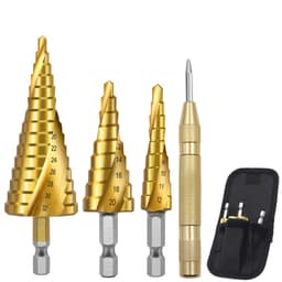 Trinborsæt 9 trin 4-12/20/32 mm Guld