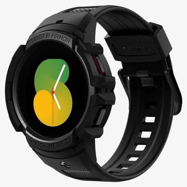 Spigen Samsung Galaxy Watch 4/5 44mm Kuori Ranneke Rugged Armor Pro Musta