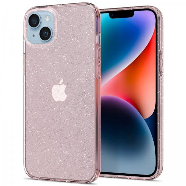 Spigen iPhone 14 Plus Deksel Liquid Crystal Glitter Rose Quartz