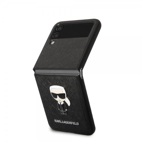 Karl Lagerfeld Samsung Galaxy Z Flip 4 Kuori Saffiano Iconic Karl Musta
