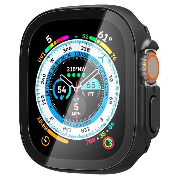 Spigen Apple Watch Ultra Skal med Skärmskydd Thin Fit 360 Svart