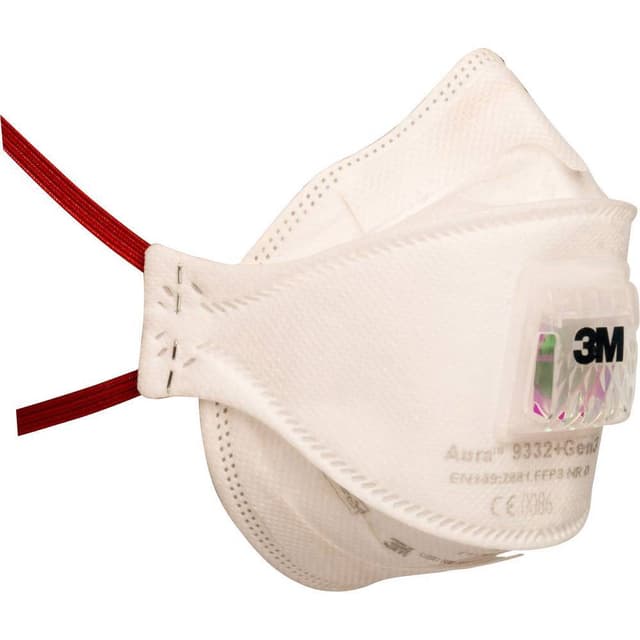 3M Aura 9332+GEN3SV Dammskyddsmask med ventil FFP3 5 st