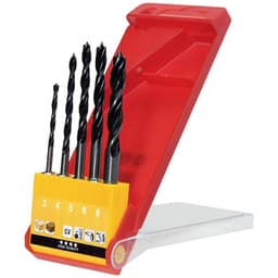 Trä-spiralborr-set 3 mm, 4 mm, 5 mm, 6 mm, 8.0 mm kwb