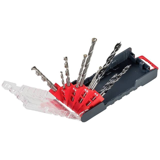 kwb 109154 HSS Sten-spiralborr set 9 delar 5 mm, 6 mm,