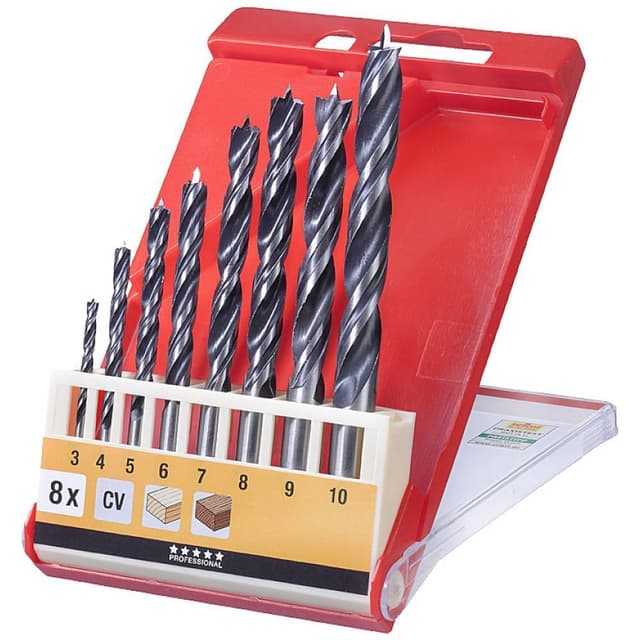 Trä-spiralborr-set kwb 514100 8 st