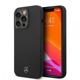 Mercedes Benz iPhone 14 Pro Max Deksel Liquid Silicone Svart
