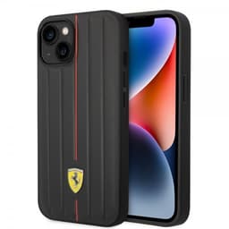 Ferrari iPhone 14 Plus Deksel Embossed Stripes Rød