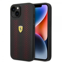 Ferrari iPhone 14 Deksel Logo Perforert Rød