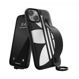 Adidas iPhone 14 Deksel Handstrap Case Svart Hvit