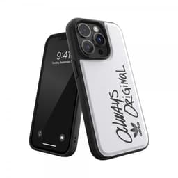 Adidas iPhone 14 Pro Deksel Inlay Embroidery Case Hvit Svart