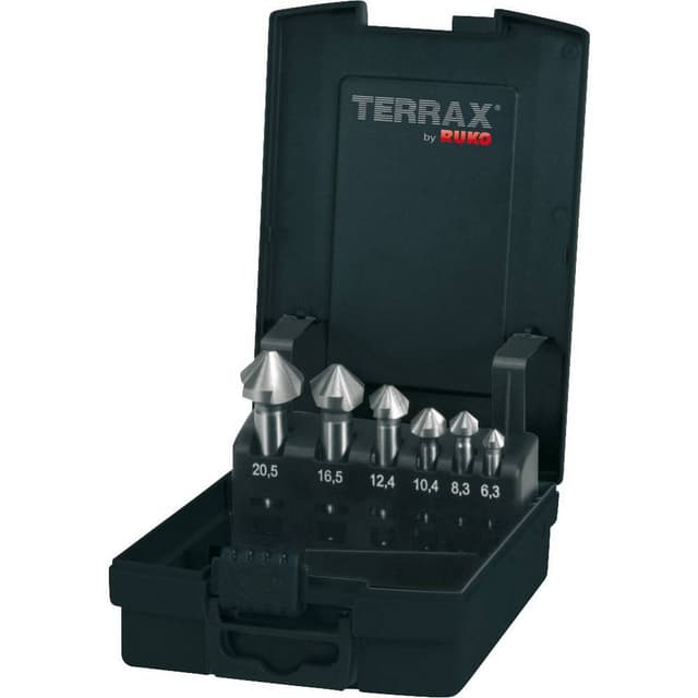 Konisk försänkarset 6 delar 6.3 mm, 8.3 mm, 10.4 mm,