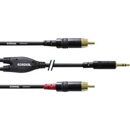 Cordial Audio Adapterkabel [1x Jackstik 3,5 mm - 2x Cinch-stik] 6.00 m Sort