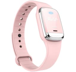 Ultralyd myggavstøtende armbåndsur Temp Mål USB-lading Rosa