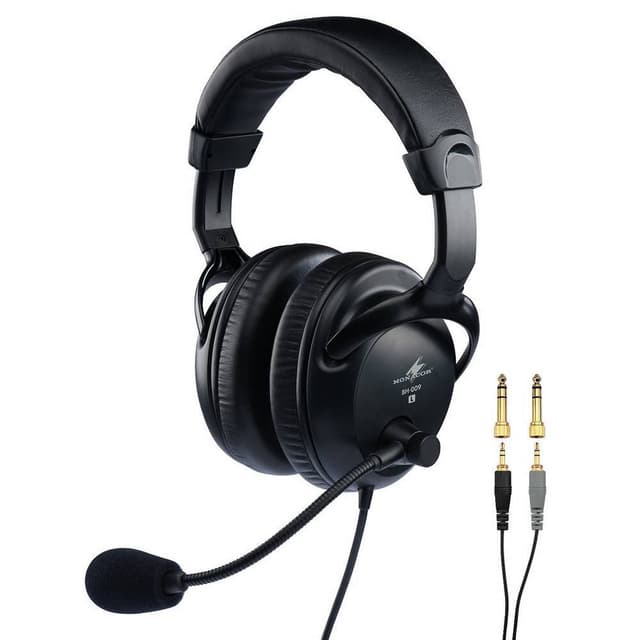 Monacor BH-009 Headset Sangmikrofon Inkl. læskærm