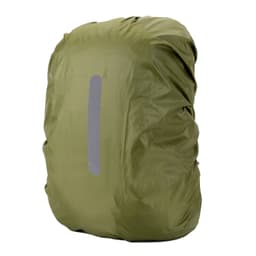 Regntrekk for ryggsekk med reflekterende stripe Mørk grønn M/30-40 l