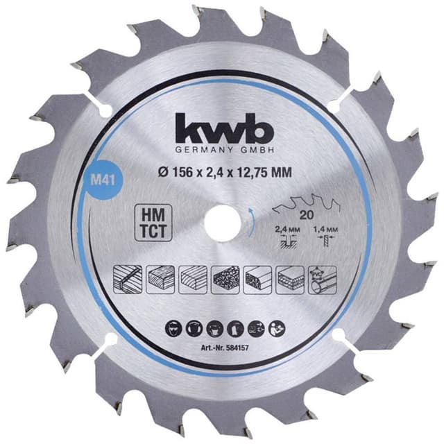 kwb 584157 Hårdmetall cirkelsågklinga 156 x 12.75 mm 1