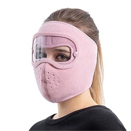 Vinteransiktsmaske med avtakbare briller Rosa