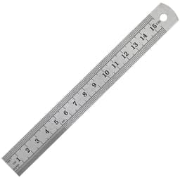 Linjal i rostfritt stål Silver 15 cm