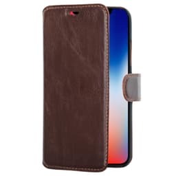 Slim Wallet-deksel iPhone X / XS Brun