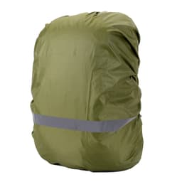 Ryggsekk regntrekk med refleksstripe Mørk grønn L/45-55 l