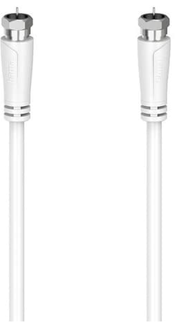 Hama SAT F-F 90dB antennkabel (vit, 5m)