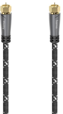 Hama SAT F-F 120dB antennekabel (sort, 5m)