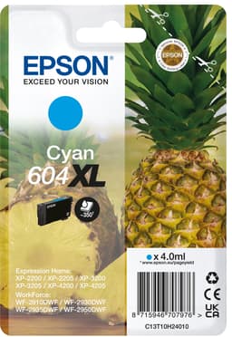Epson 604 XL mustekasetti (syaani)