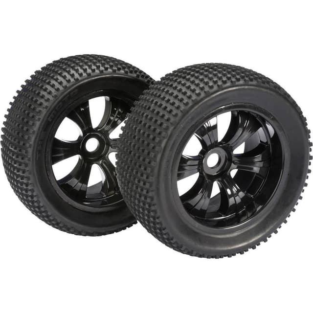 Absima 1:8 Truggy Kompletta hjul Dirty 6 ekar Svart 2