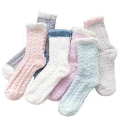Dame Fuzzy Slipper Socks 6 par MultiColor 26x8 cm