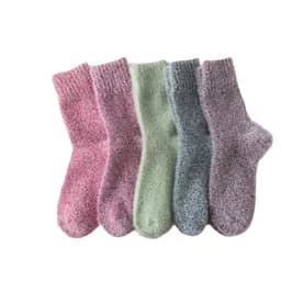 Myk vintersokk 5-par Flerfarget