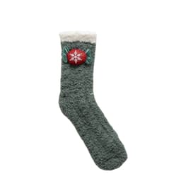 Christmas Fuzzy Sokker for kvinner 3 par Grønn 26x8 cm