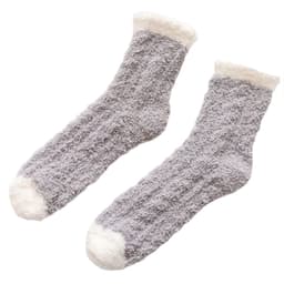 Dame Fuzzy Slipper Socks 6 par Grå 26x8 cm
