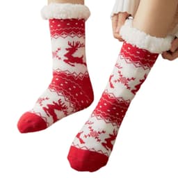 Hyggelige tykke julesokker 1 par Rød