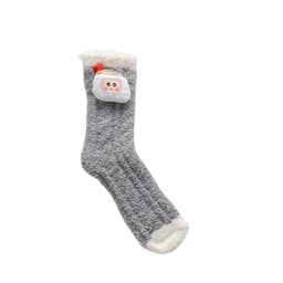 Christmas Fuzzy Sokker for kvinner 3 par Grå 26x8 cm