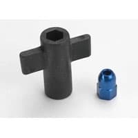 TRX-5526 Antenna crimp nut, aluminum (blue-anodiz