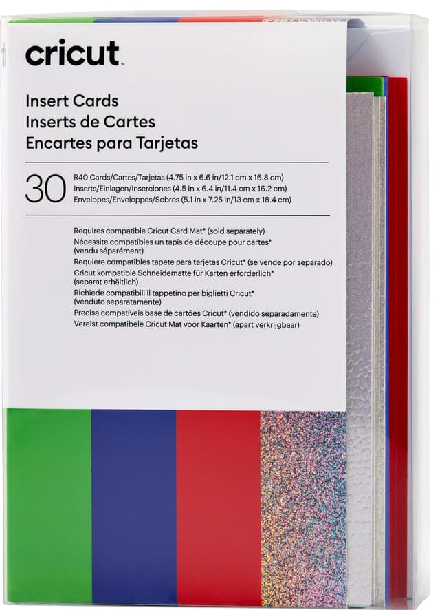 Cricut-inläggskort 30-pack (Rainbow)