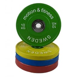 Motion & Fitness PRO Bumperplate Farget 10 kg
