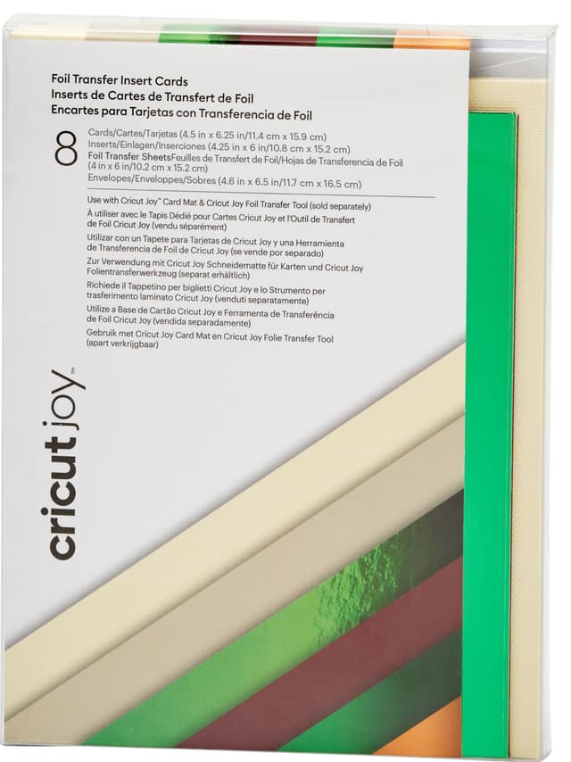 Cricut Joy A6 Foil insättningskort 8st (cameron)